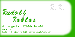 rudolf koblos business card